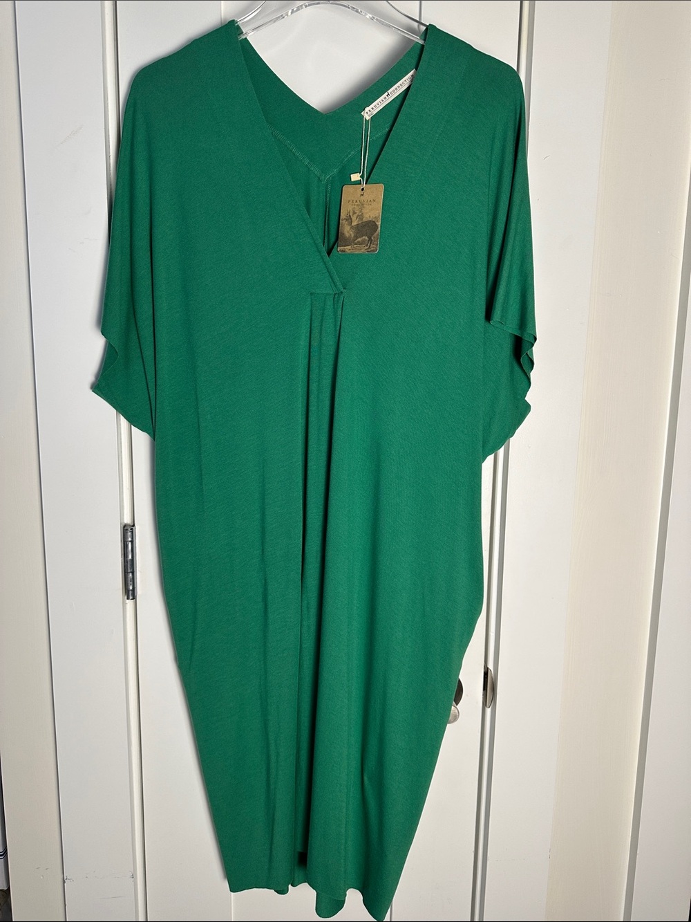 PERUVIAN CONNECTION Thebes Dress Jungle Green SIZE XS/SMALL NEW WITH TAGS
